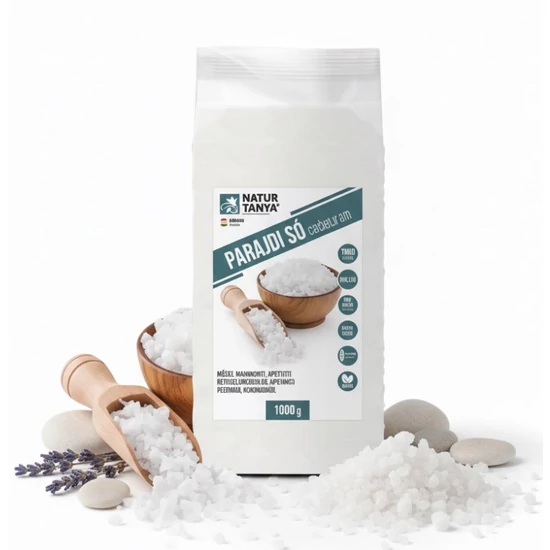 Natur Tanya® Parajdi só (Székely só). Sütéshez-főzéshez, ivó- és fürdőkúrákhoz. Paleo, Lúgosító 1000g