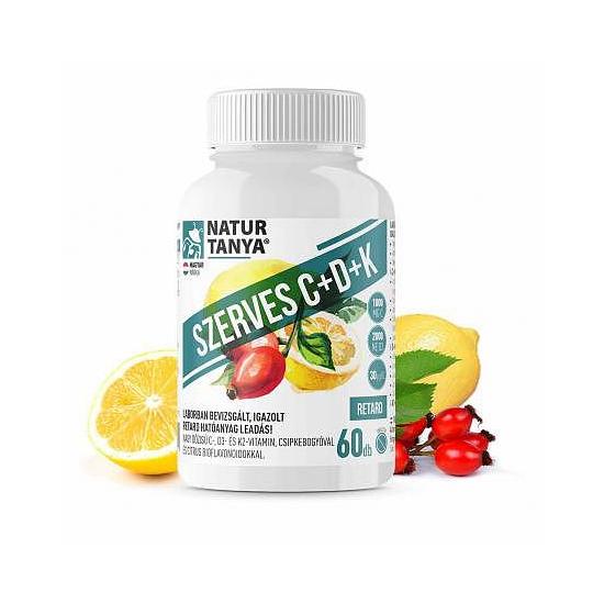 Szerves Retard C-vitamin 1000 mg + D3-+ K2-vitamin (60 db)