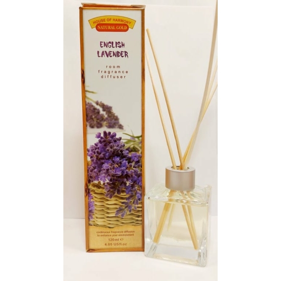 Bambuszpálcás illatosító angol levendula (120ml, English Lavander)