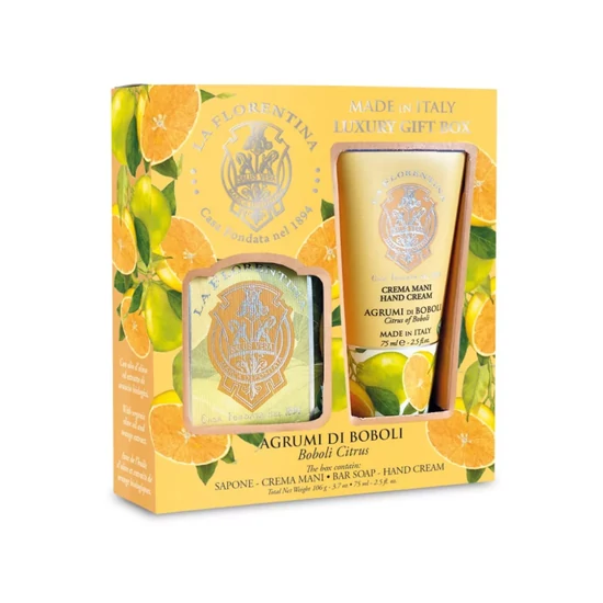 Nesti Dante - Mario Fissi kézápoló ajándékcsomag Boboli Citrus - kézkrém 75 ml + szappan 106 gr