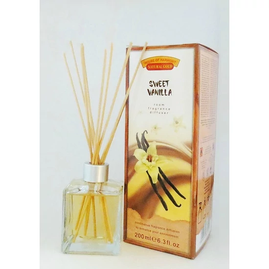 Bambuszpálcás illatosító madagaszkári édes vanília illat (200ml, Madagascar Sweet Vanilla)