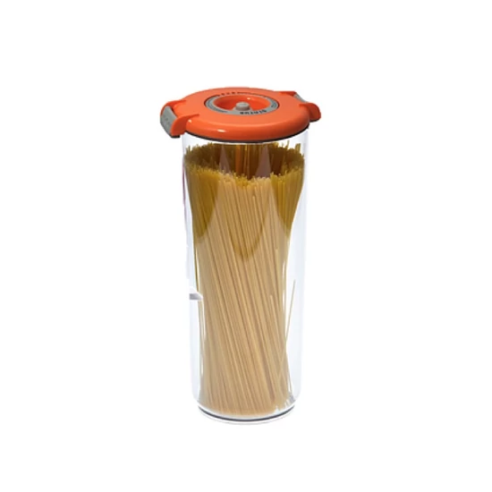 Vákuumtároló doboz, kerek (narancs, 2,5 L)