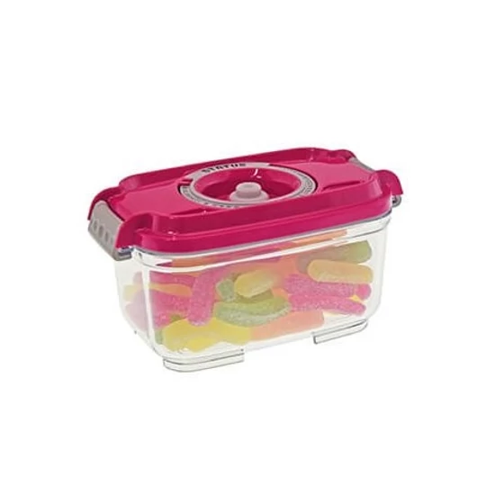 Vákuumtároló doboz, hasáb (magenta, 0,5 L)