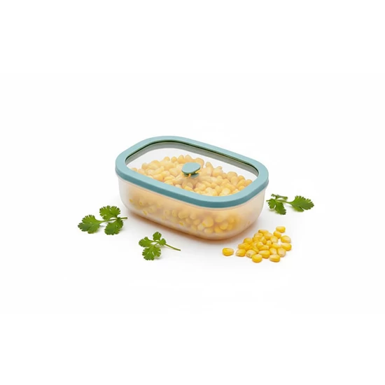 Status Fresko Polipropilén vákuumtároló edzett üveg tetővel (Menta 0,5 L)