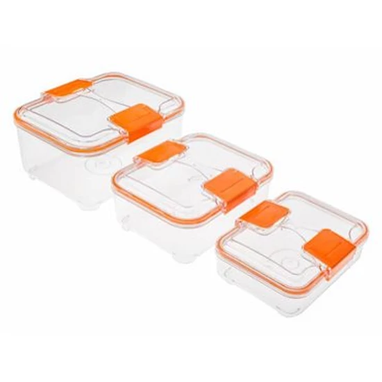 STATUS csatos ételtároló szett kicsi narancs